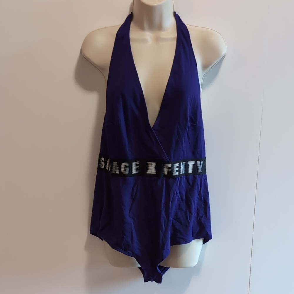 Savage X Fenty Royal Purple Halter Bodysuit